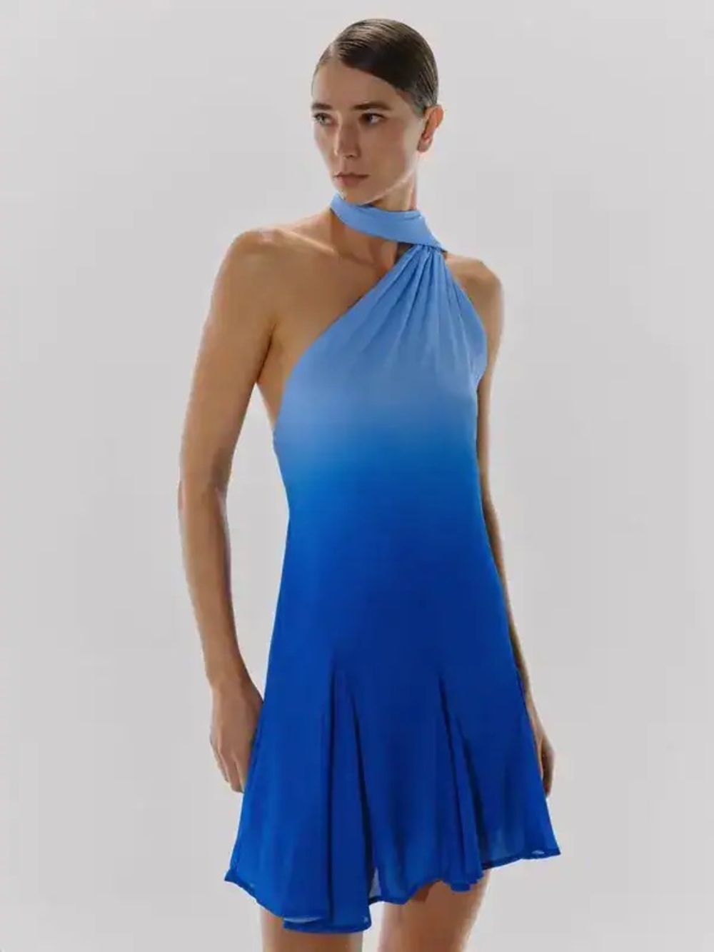 Baobab Collection Blue Ombre One-Shoulder Dress